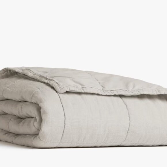 NWT - Parachute Toddler Linen Box Quilt - Color: Bone - Picture 5 of 5